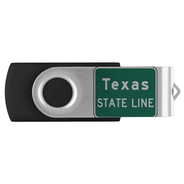 Texas State Line Road Sign Flash Drive (Front)