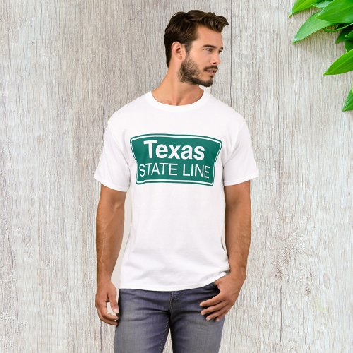 Texas State Line Road Sign T_Shirt