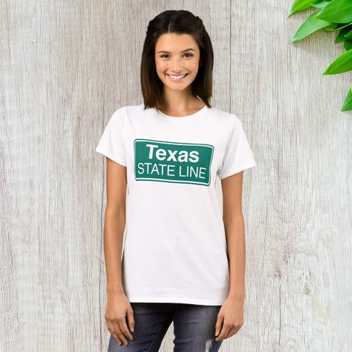 Texas State Line Road Sign T_Shirt