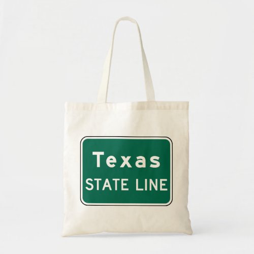 Texas State Line Road Sign Tote Bag