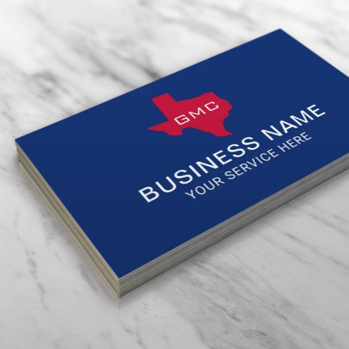 Texas State Logo Professional Blue  Red 2 Business Card