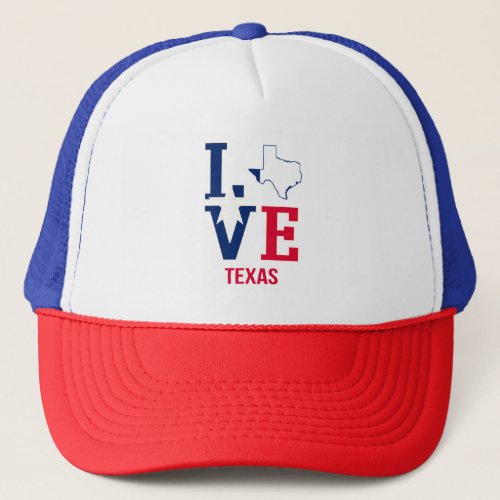 Texas State Love USA Trucker Hat