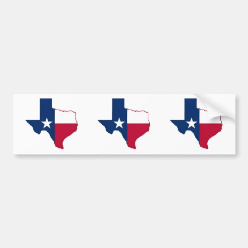  Texas State Map Flag Bumper Sticker Bumper Sticker