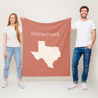 Texas State Map Home Decor  Sherpa Blanket