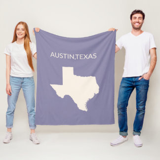 Texas State Map Home Decor  Sherpa Blanket