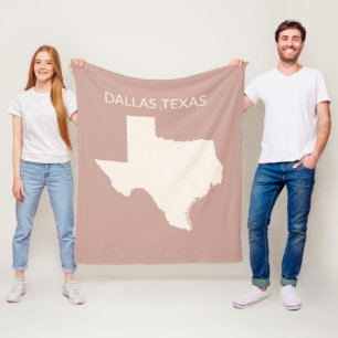 Texas State Map Home Decor Sherpa Blanket