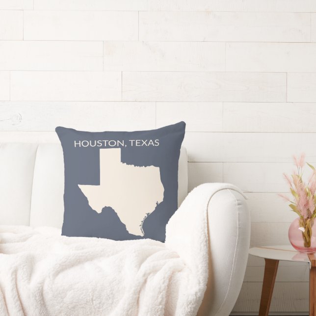 Texas State Map Home Decor  Throw Pillow (Couch)