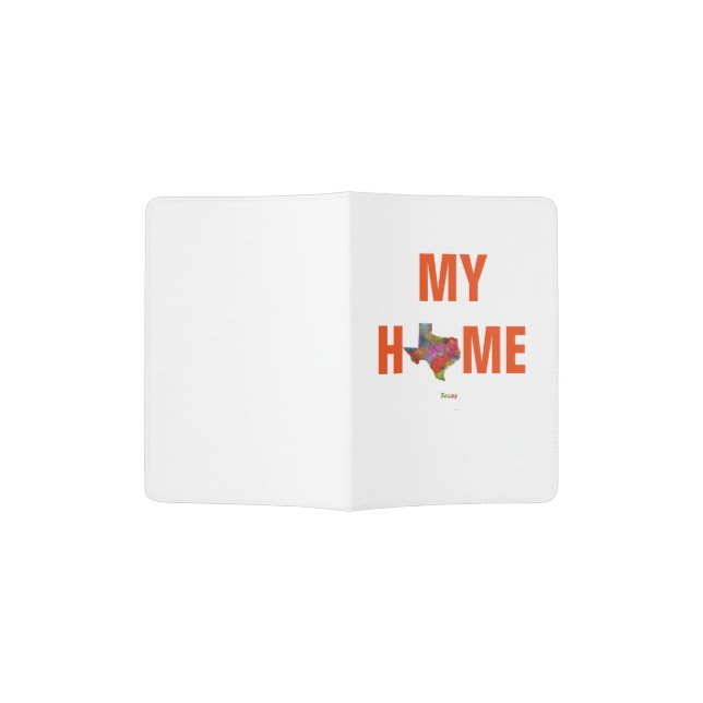 TEXAS STATE MAP - PASSPORT HOLDER (Opened)