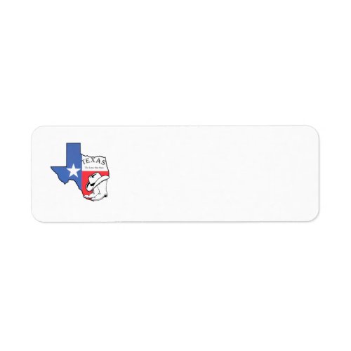 Texas State Map with Star Boots  Hat Label