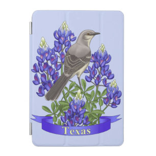 Texas State Mockingbird & Bluebonnet Flower iPad Mini Cover