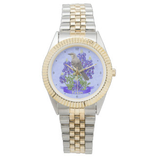 Texas State Mockingbird & Bluebonnet Flower Watch