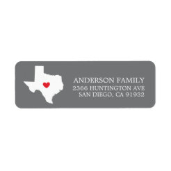 Texas tech return address labels