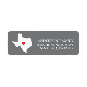 Texas Return Address Labels | Zazzle