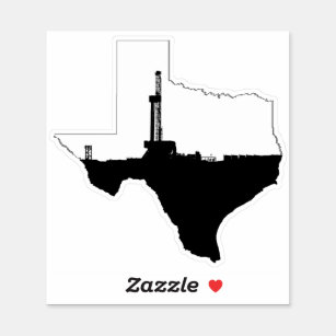 Texas State Oil Drilling Rig Sticker