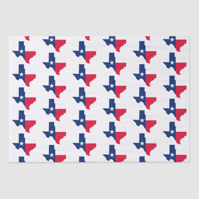 Texas State Outline and Flag Colors, Tissue Paper (Front)