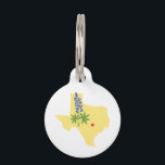 Texas State Pet ID Tag<br><div class="desc">Show your love for your favorite state and its flower.</div>