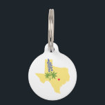 Texas State Pet ID Tag<br><div class="desc">Show your love for your favorite state and its flower.</div>