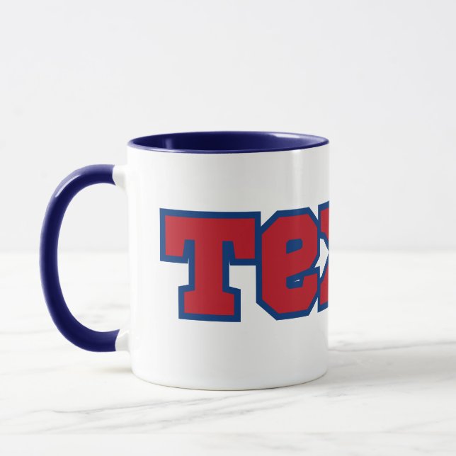 Texas State Pride Custom Two-Tone Coffee Mug (Left)