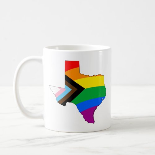 Texas State Pride LGBTQ Progress Pride Coffee Mug