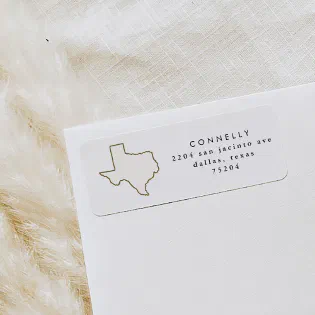 Texas State Return Address Labels