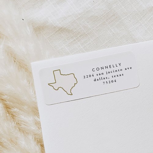 Texas State Return Address Labels