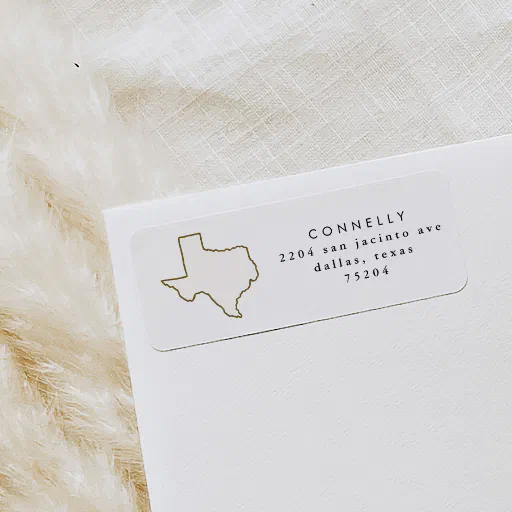 Texas State Return Address Labels