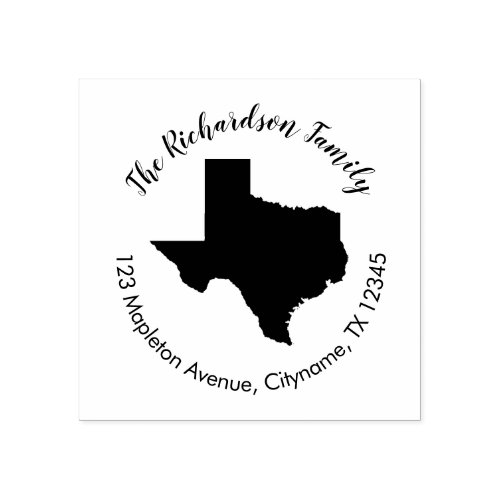 Texas state return address rubber stamp