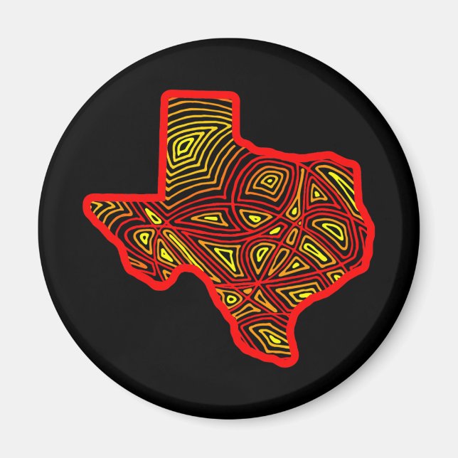 Texas State Scribbleprint Magnet (Front)