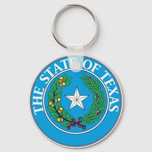 Texas State Seal and Motto Keychain