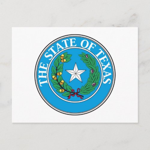 Texas State Seal and Motto Postcard