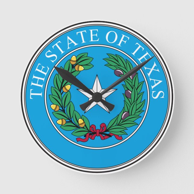 Texas State Seal Wall Clock (Front)