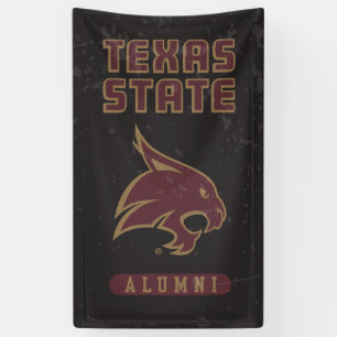 Texas State Supercat Alumni Distressed Banner