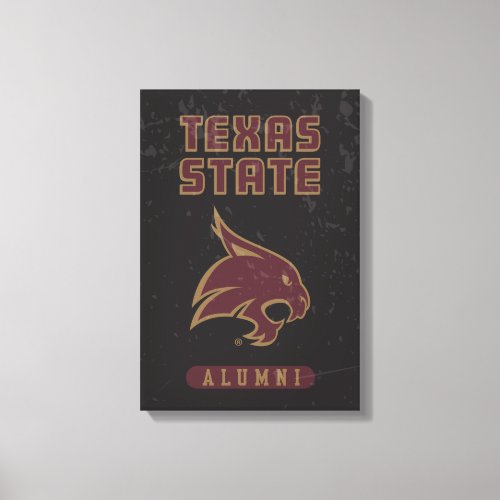 Texas State Supercat Alumni Distressed Canvas Print