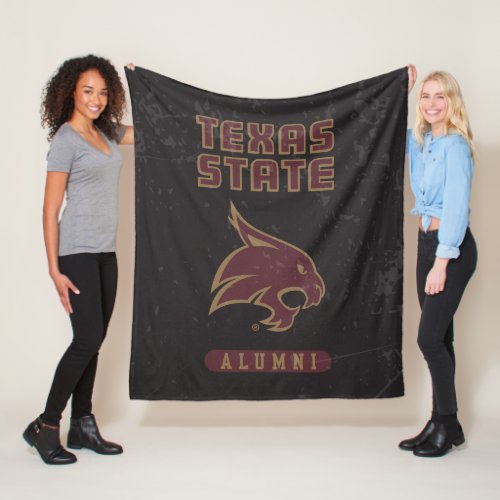 Texas State Supercat Alumni Distressed Fleece Blanket