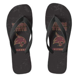 Texas State Supercat Alumni Distressed Flip Flops