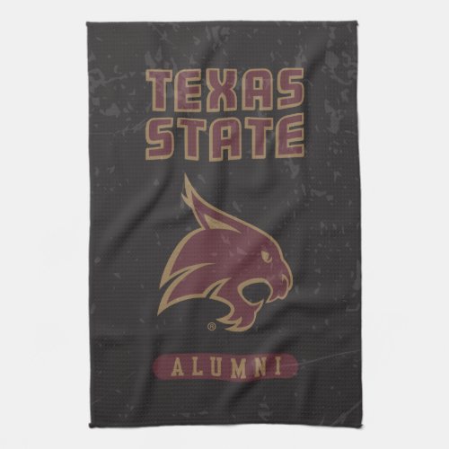 Texas State Supercat Alumni Distressed Kitchen Towel