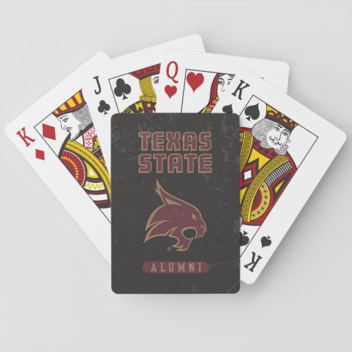 Texas State Supercat Alumni Distressed Playing Cards