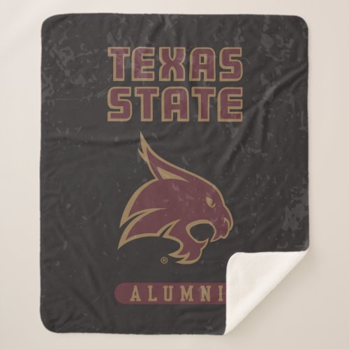 Texas State Supercat Alumni Distressed Sherpa Blanket