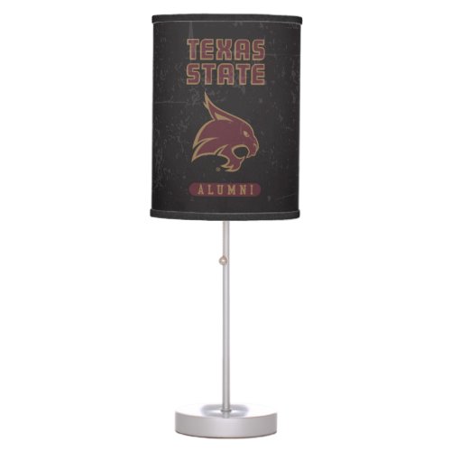 Texas State Supercat Alumni Distressed Table Lamp