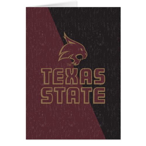 Texas State Supercat Color Block Distressed