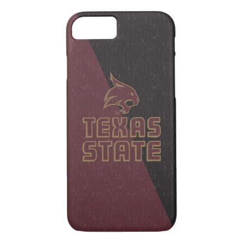 Texas State Supercat Color Block Distressed iPhone 87 Case