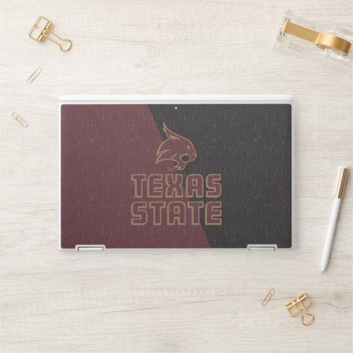 Texas State Supercat Color Block Distressed HP Laptop Skin
