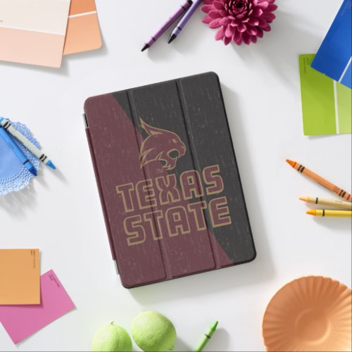 Texas State Supercat Color Block Distressed iPad Pro Cover