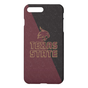 Texas State Supercat Color Block Distressed iPhone 8 Plus/7 Plus Case