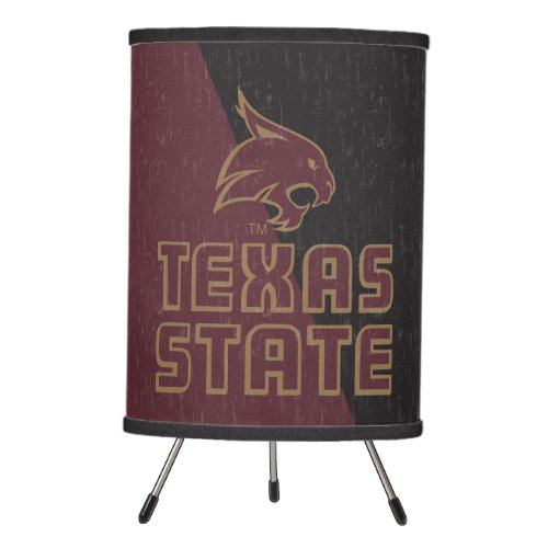 Texas State Supercat Color Block Distressed Tripod Lamp