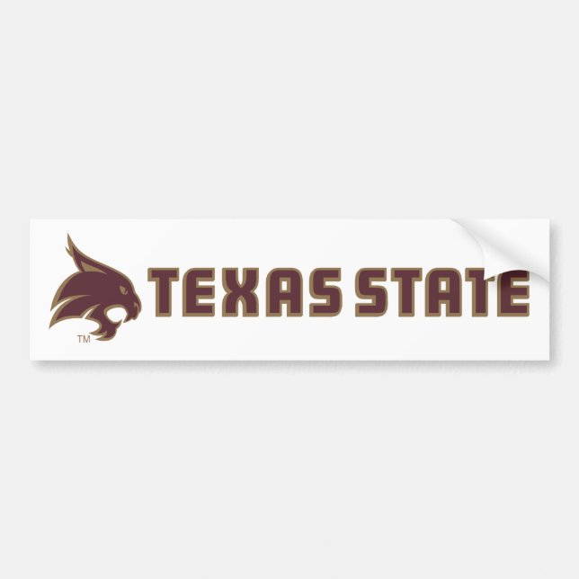 Texas State Supercat Logo Bumper Sticker (Front)