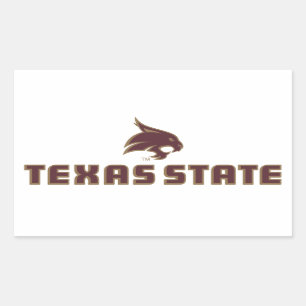 Texas State Supercat Logo Rectangular Sticker