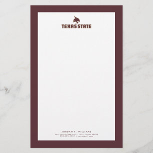 Texas State Supercat Logo Stationery