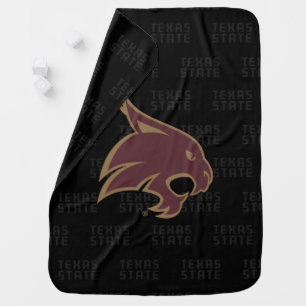 Texas State Supercat Watermark Baby Blanket