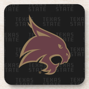 Texas State Supercat Watermark Beverage Coaster